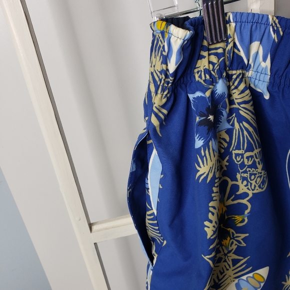 First Wave Hawaiian Print Retro Tropical Board Shorts Vacation Cruise Tropical L - Picture 4 of 14